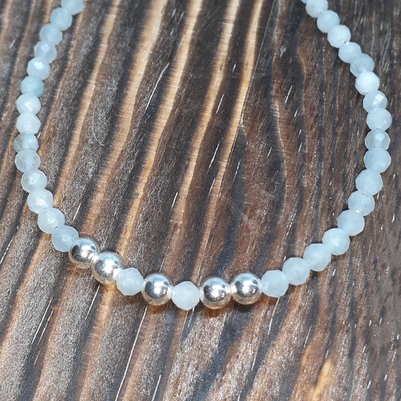 Aquamarine March birthstone / 925 sterling silver - Picture 3 of 6